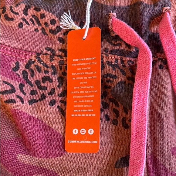 Sundry Brown and Pink Camouflage joggers - Picture 3 of 5